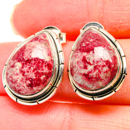Thulite Earrings handcrafted by Ana Silver Co - EARR422896