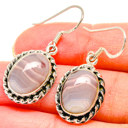 Botswana Agate Earrings handcrafted by Ana Silver Co - EARR422897