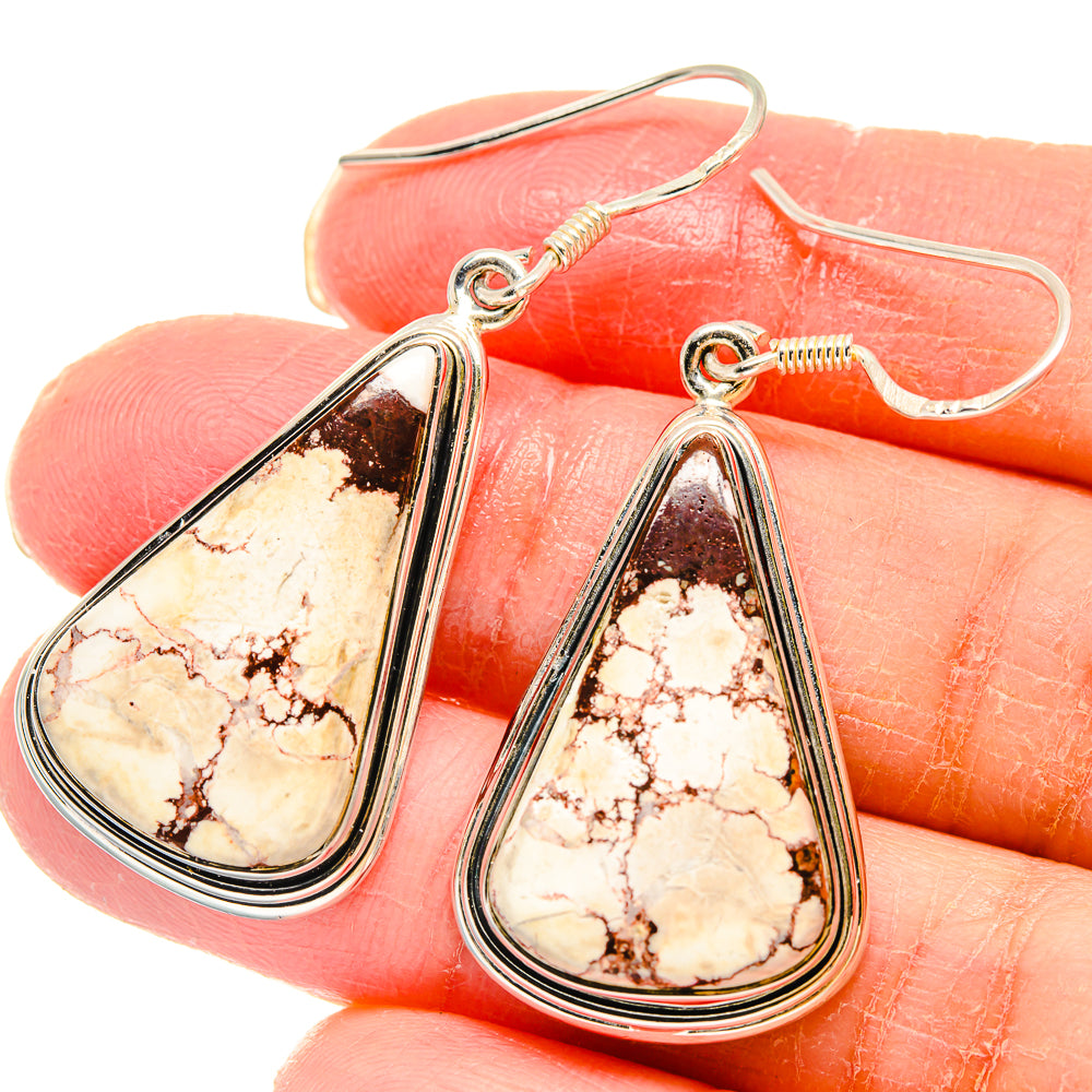 Wild Horse Jasper Earrings handcrafted by Ana Silver Co - EARR422904