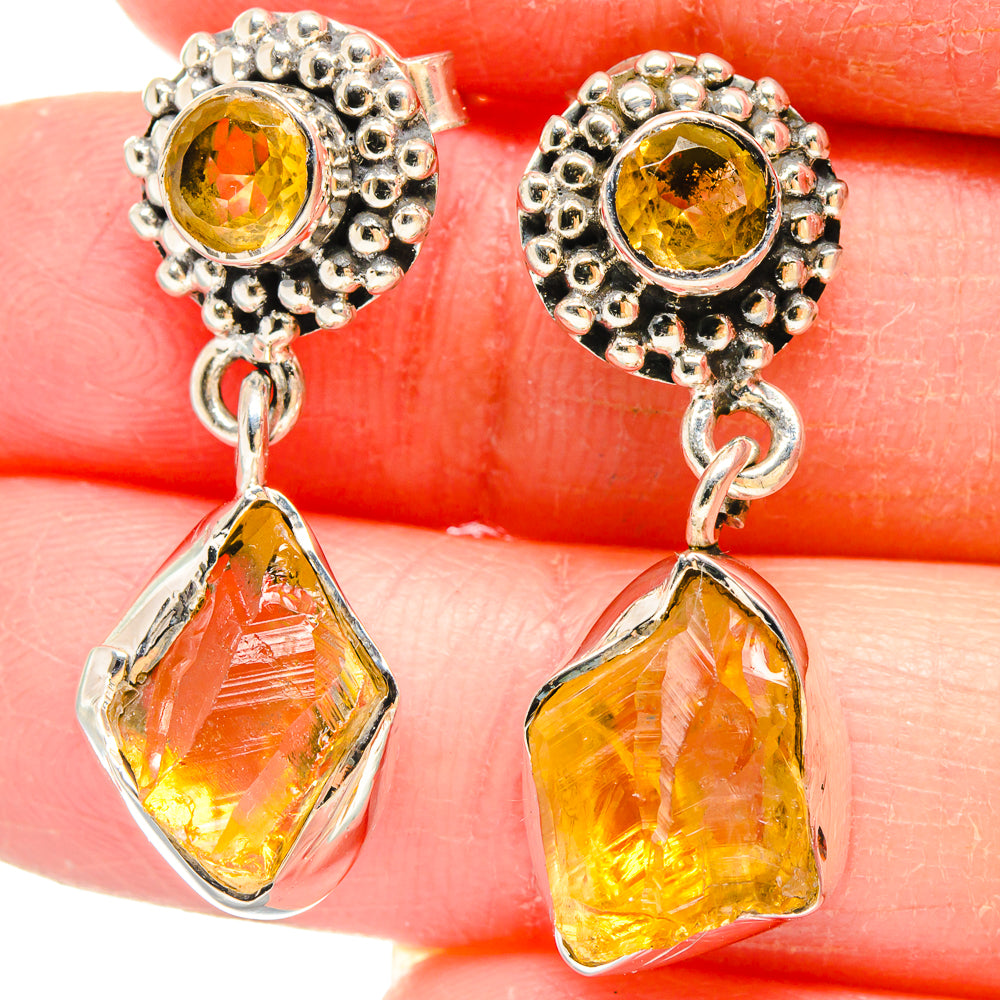 Citrine Earrings handcrafted by Ana Silver Co - EARR422908