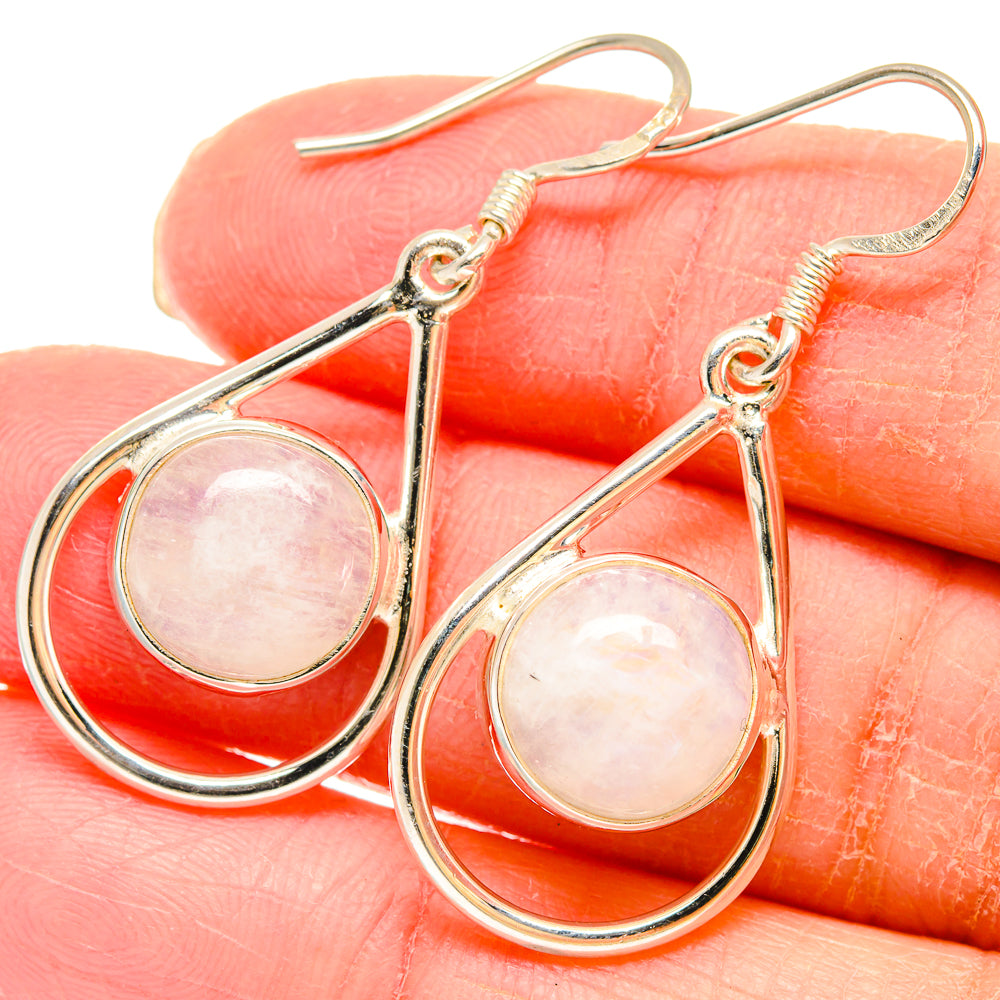 Rainbow Moonstone Earrings handcrafted by Ana Silver Co - EARR422913