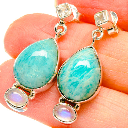 Amazonite Earrings handcrafted by Ana Silver Co - EARR422923