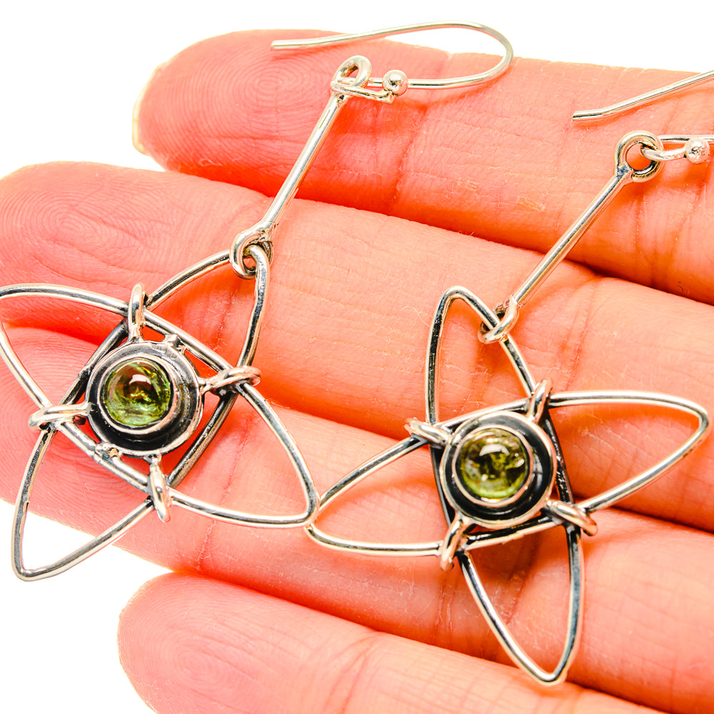 Green Tourmaline Earrings handcrafted by Ana Silver Co - EARR422947