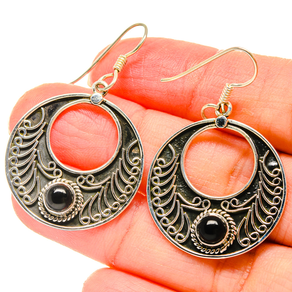 Black Onyx Earrings handcrafted by Ana Silver Co - EARR422951