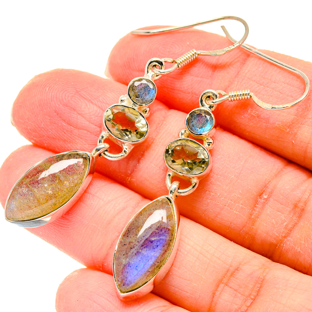 Labradorite Earrings handcrafted by Ana Silver Co - EARR422953