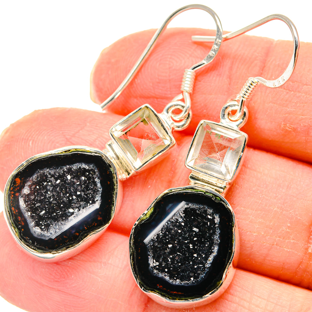 Coconut Druzy Geode Earrings handcrafted by Ana Silver Co - EARR422955