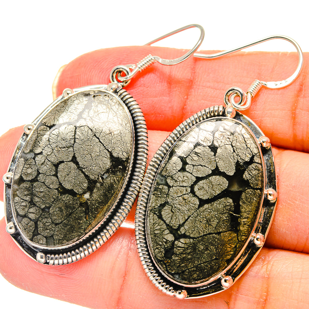 Pyrite Agate Earrings handcrafted by Ana Silver Co - EARR422958