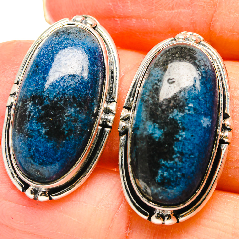 Shattuckite Earrings handcrafted by Ana Silver Co - EARR422968