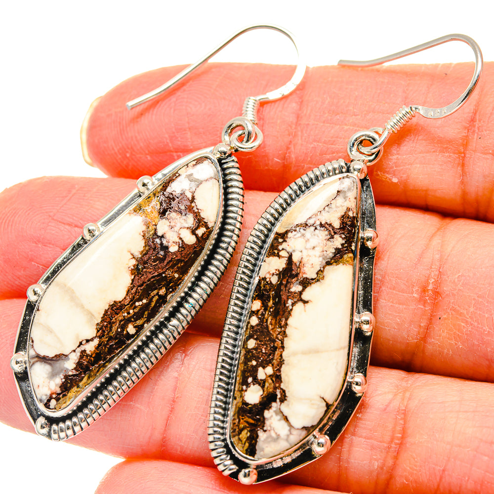 Wild Horse Jasper Earrings handcrafted by Ana Silver Co - EARR422971