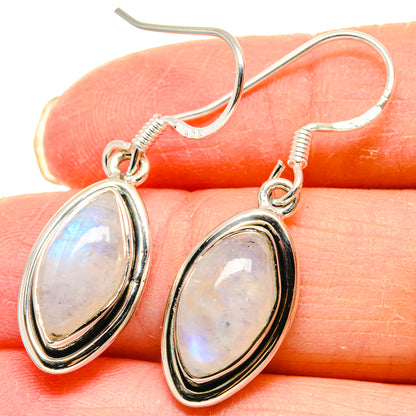 Rainbow Moonstone Earrings handcrafted by Ana Silver Co - EARR422973