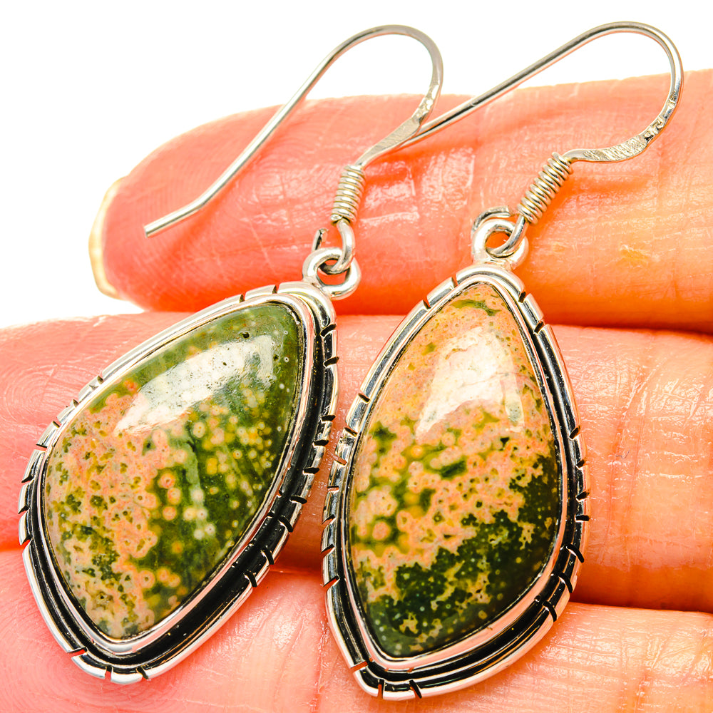 Ocean Jasper Earrings handcrafted by Ana Silver Co - EARR422977