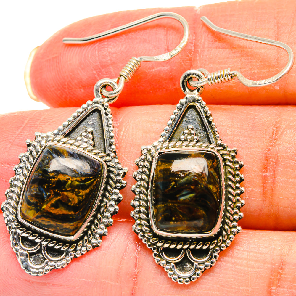 Pietersite Earrings handcrafted by Ana Silver Co - EARR422978