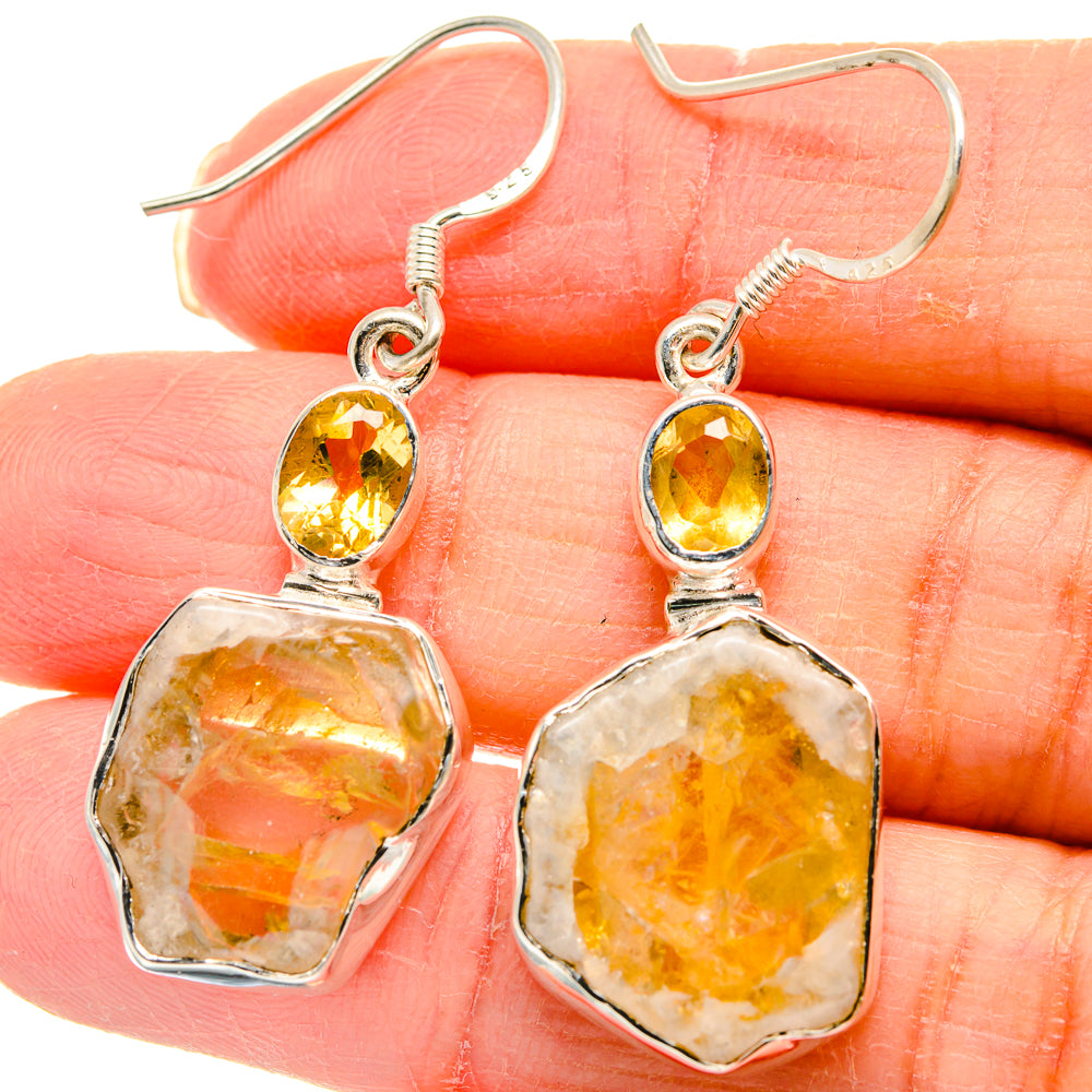 Citrine Earrings handcrafted by Ana Silver Co - EARR422979