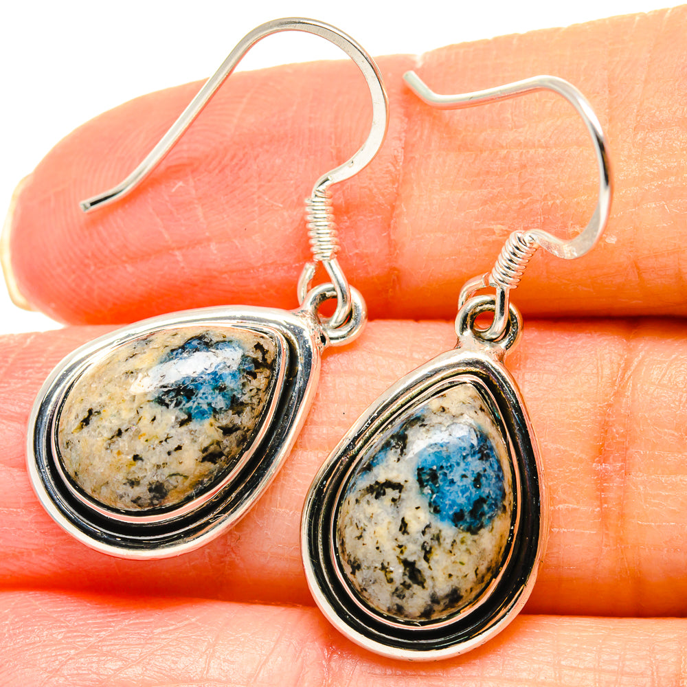K2 Blue Azurite Earrings handcrafted by Ana Silver Co - EARR422980