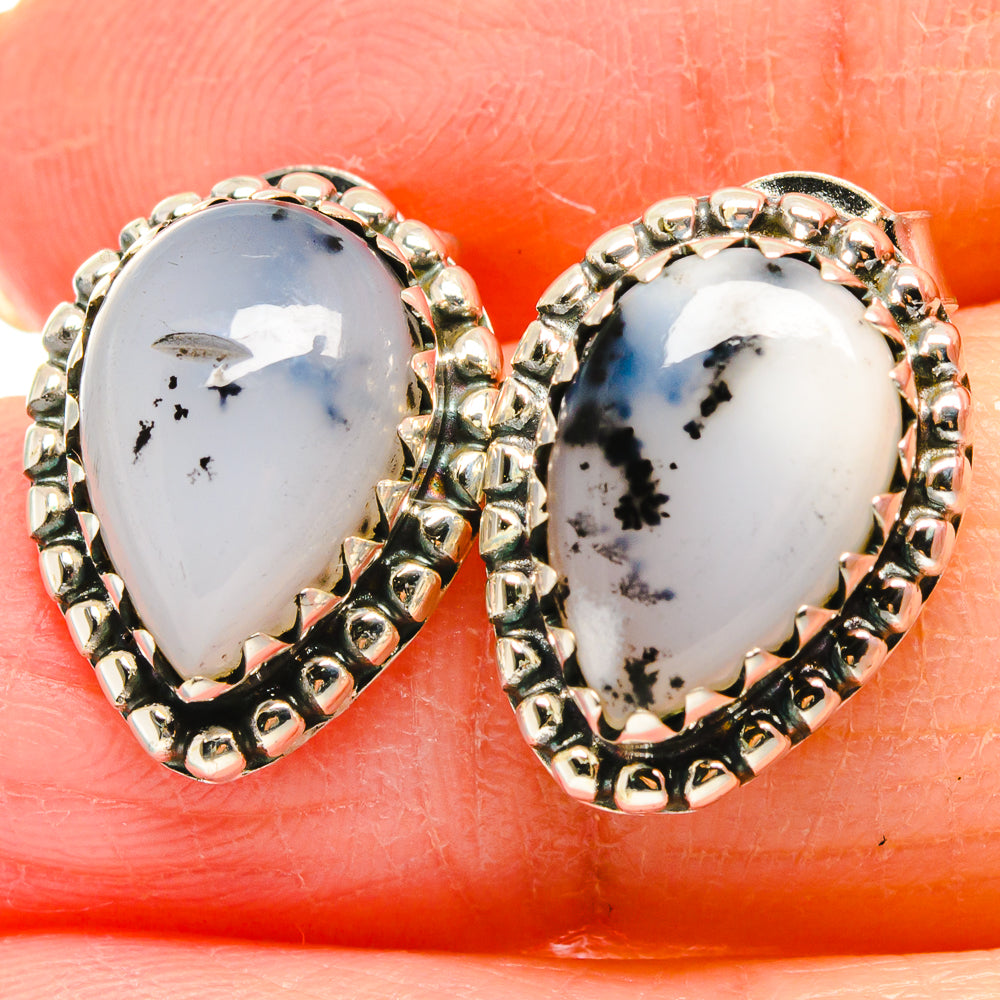 Dendritic Opal Earrings handcrafted by Ana Silver Co - EARR422981