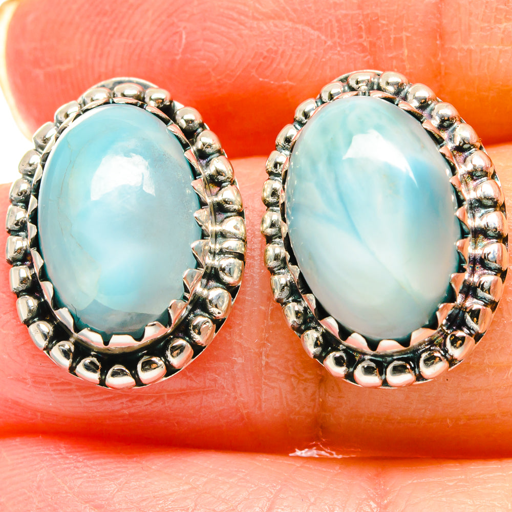 Larimar Earrings handcrafted by Ana Silver Co - EARR422982