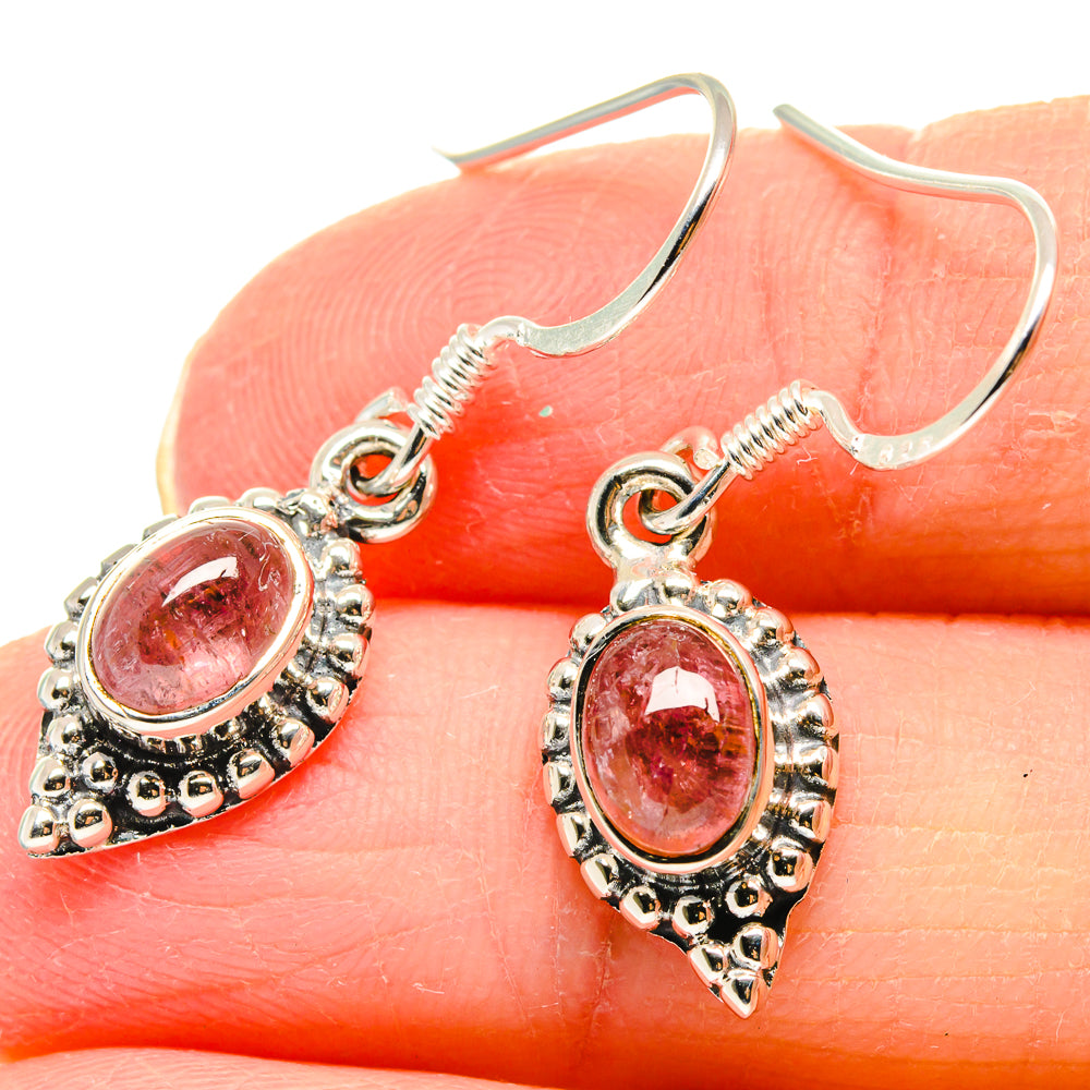 Pink Tourmaline Earrings handcrafted by Ana Silver Co - EARR422995