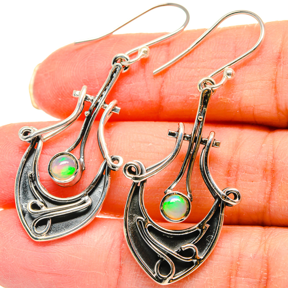 Ethiopian Opal Earrings handcrafted by Ana Silver Co - EARR422996