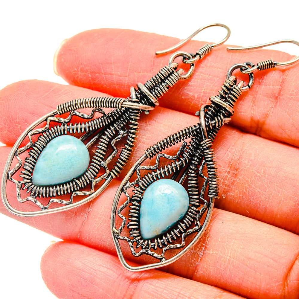 Larimar Earrings handcrafted by Ana Silver Co - EARR423014