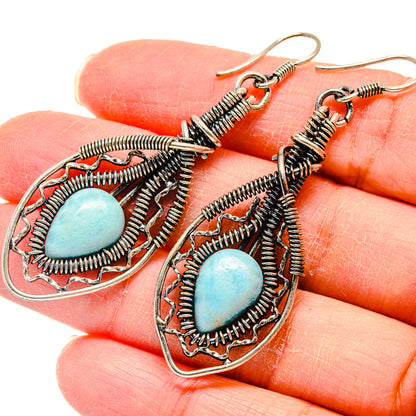 Larimar Earrings handcrafted by Ana Silver Co - EARR423014