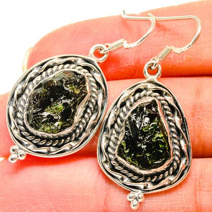 Chrome Diopside Earrings handcrafted by Ana Silver Co - EARR423047