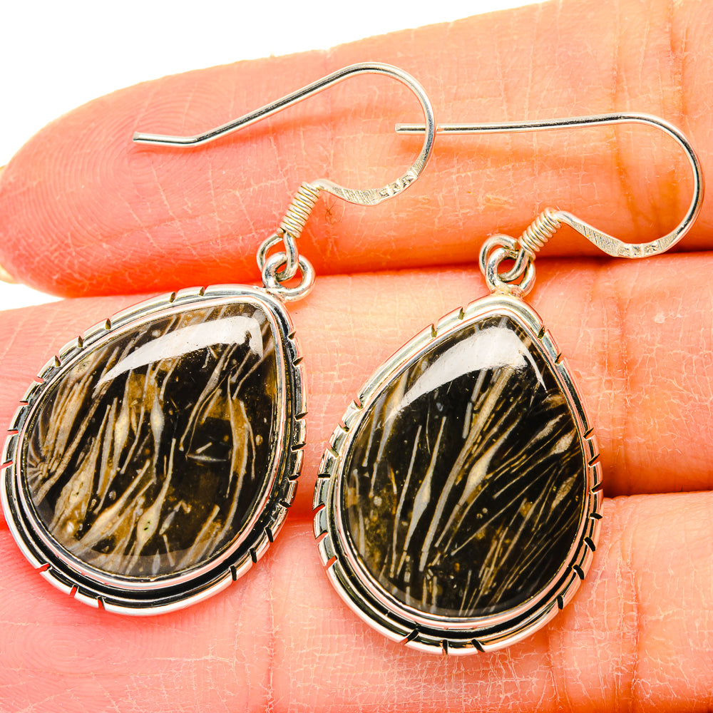 Peanut Wood Jasper Earrings handcrafted by Ana Silver Co - EARR423048