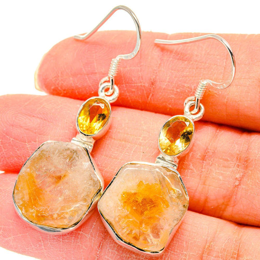 Citrine Earrings handcrafted by Ana Silver Co - EARR423049