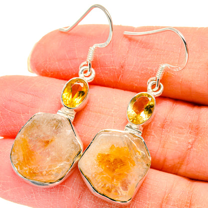 Citrine Earrings handcrafted by Ana Silver Co - EARR423049
