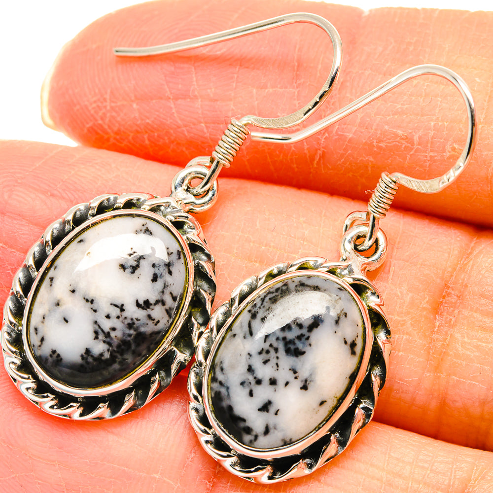 Dendritic Opal Earrings handcrafted by Ana Silver Co - EARR423051