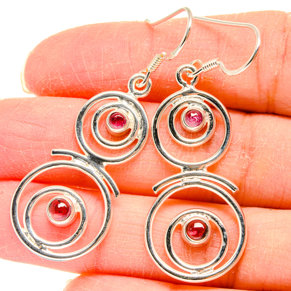 Pink Tourmaline Earrings handcrafted by Ana Silver Co - EARR423059