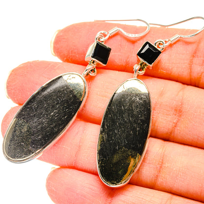 Pyrite Agate Earrings handcrafted by Ana Silver Co - EARR423064