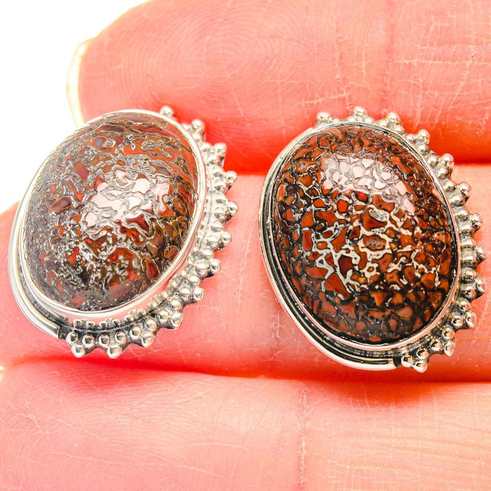 Dinosaur Bone Earrings handcrafted by Ana Silver Co - EARR423076