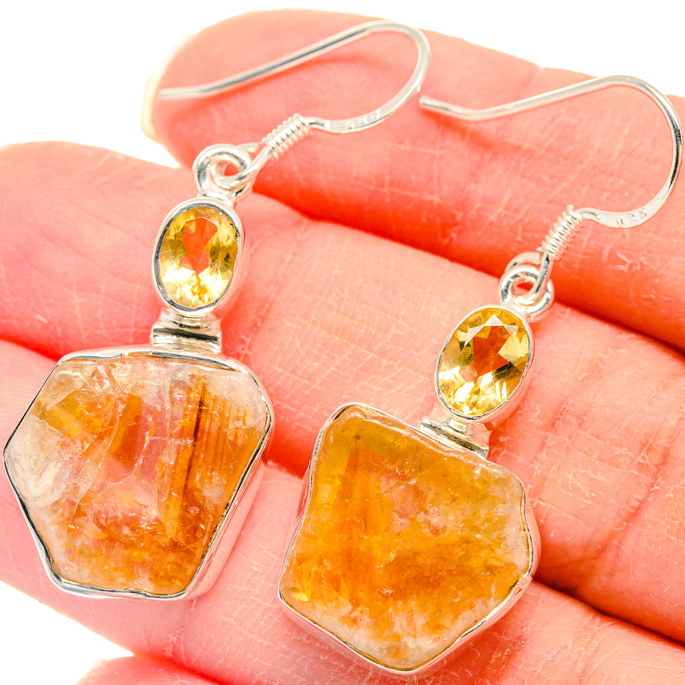 Citrine Earrings handcrafted by Ana Silver Co - EARR423078