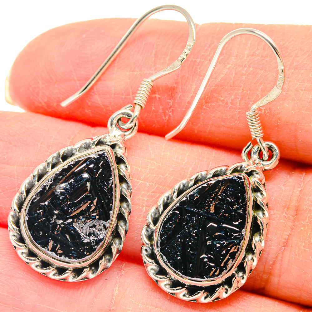 Shungite Earrings handcrafted by Ana Silver Co - EARR423079