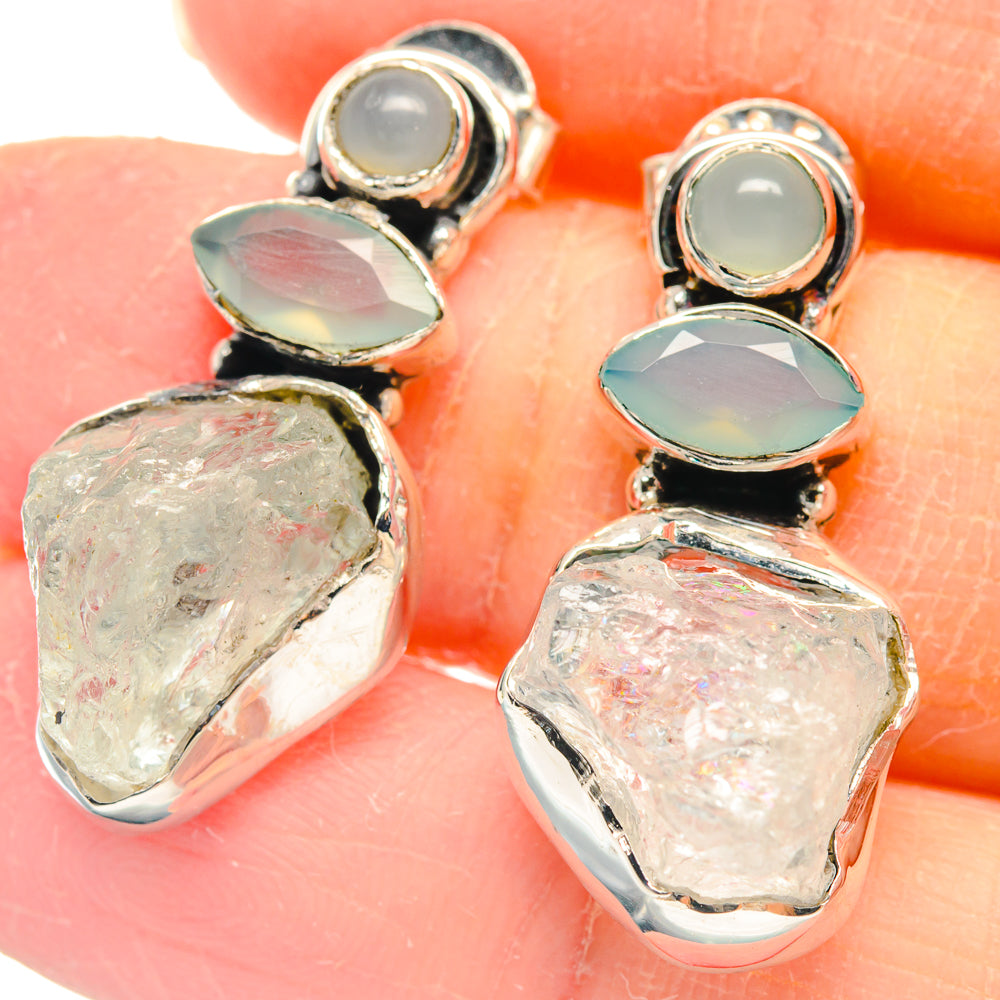 Rainbow Moonstone Earrings handcrafted by Ana Silver Co - EARR423083