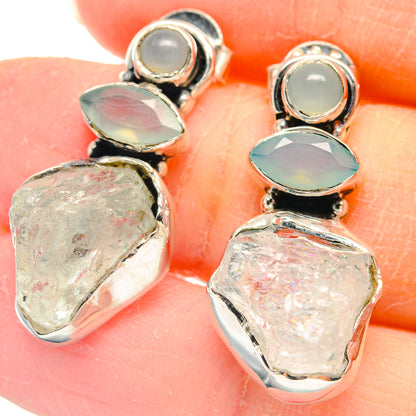 Rainbow Moonstone Earrings handcrafted by Ana Silver Co - EARR423083