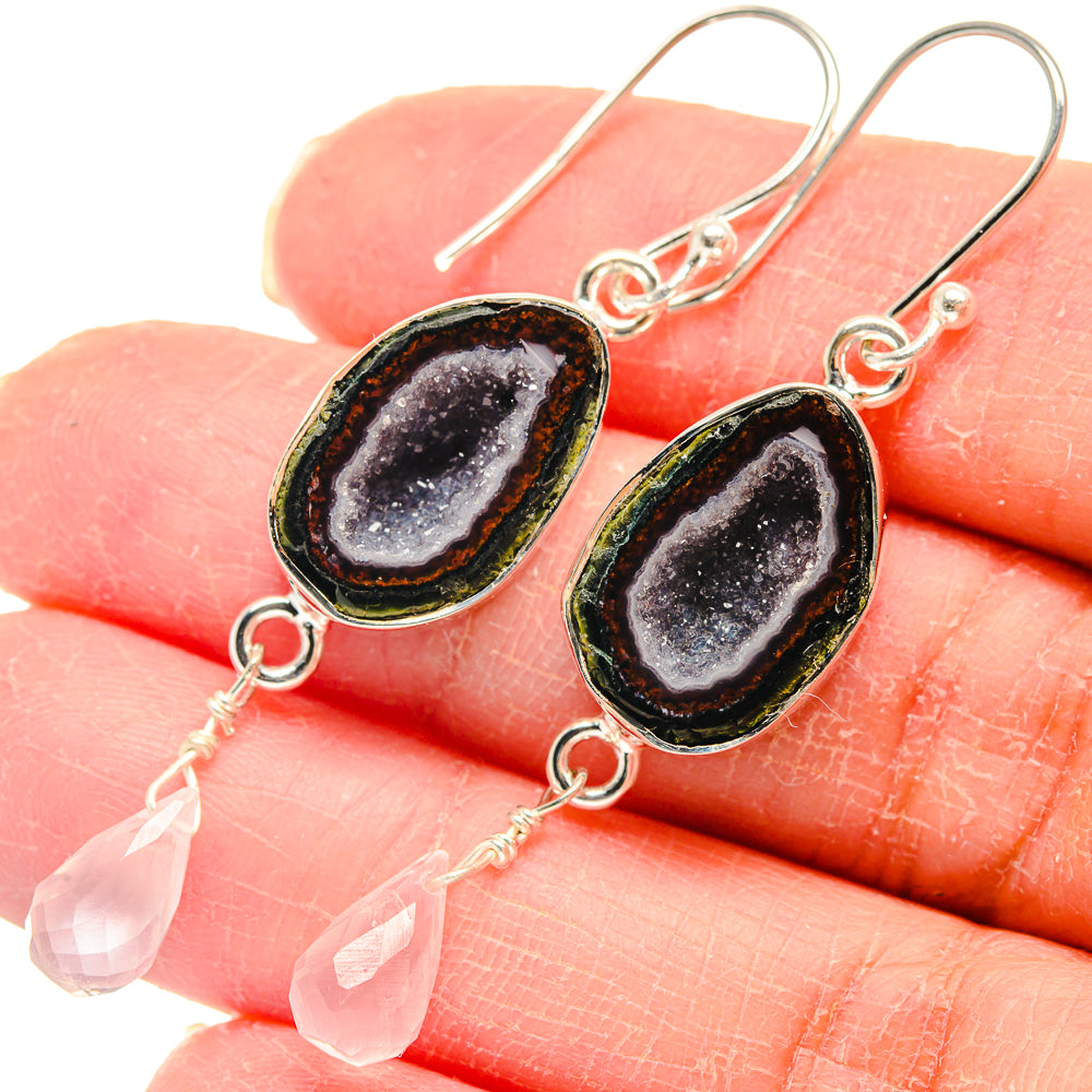Coconut Geode Slice Earrings handcrafted by Ana Silver Co - EARR423085