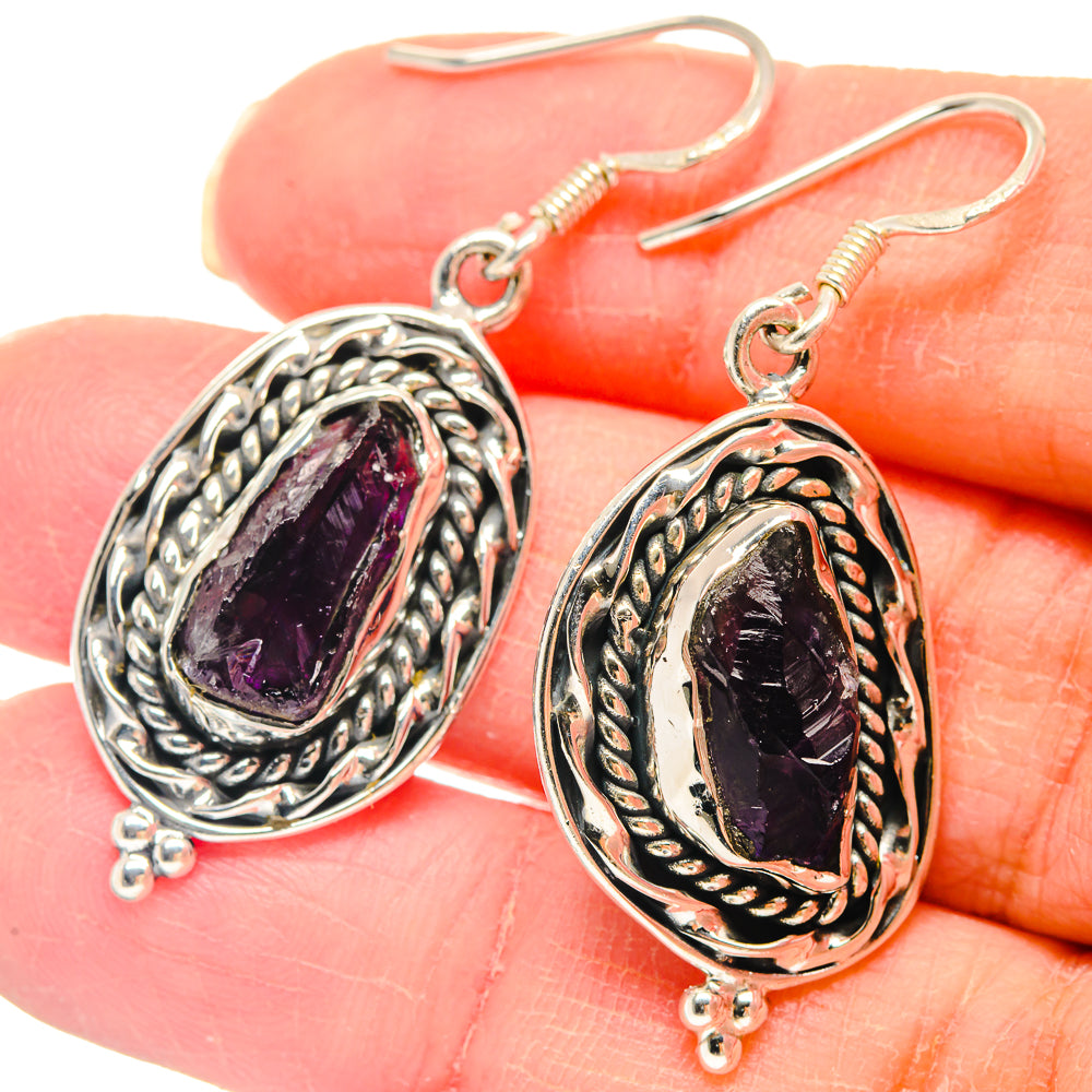 Amethyst Earrings handcrafted by Ana Silver Co - EARR423089