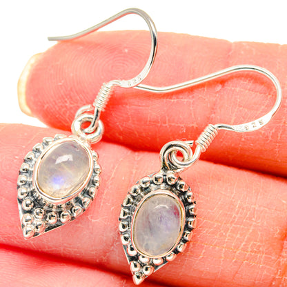 Rainbow Moonstone Earrings handcrafted by Ana Silver Co - EARR423092