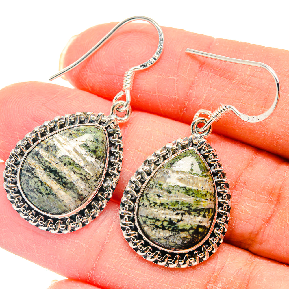 Lizard Jasper Earrings handcrafted by Ana Silver Co - EARR423093