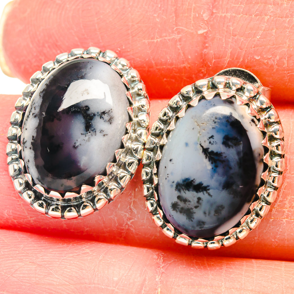 Dendritic Opal Earrings handcrafted by Ana Silver Co - EARR423105