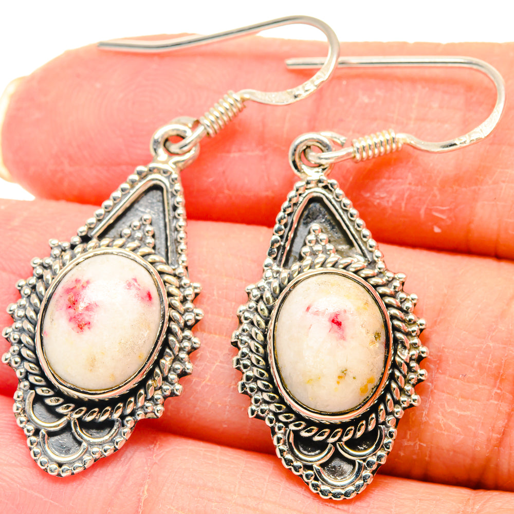 Thulite Earrings handcrafted by Ana Silver Co - EARR423116