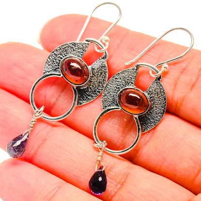 Carnelian, Tanzanite Earrings handcrafted by Ana Silver Co - EARR423118