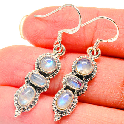 Rainbow Moonstone Earrings handcrafted by Ana Silver Co - EARR423129