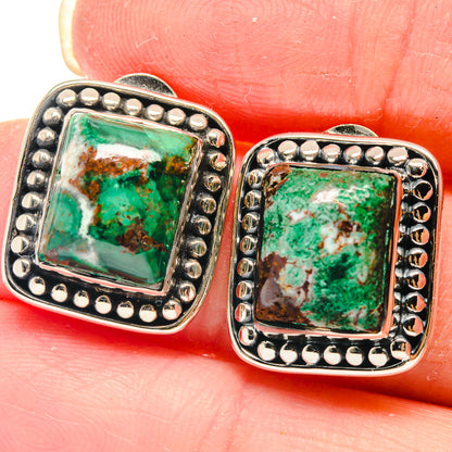 Chrysocolla Earrings handcrafted by Ana Silver Co - EARR423139