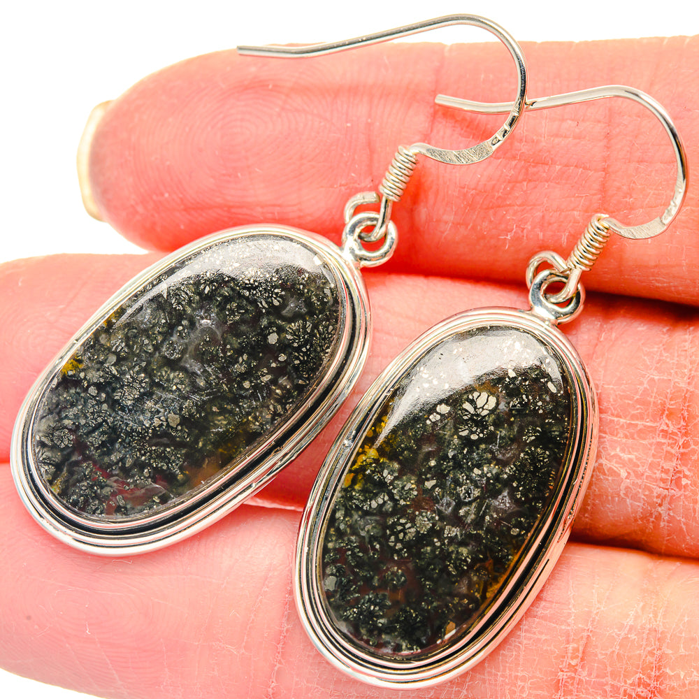 Plume Agate Earrings handcrafted by Ana Silver Co - EARR423144
