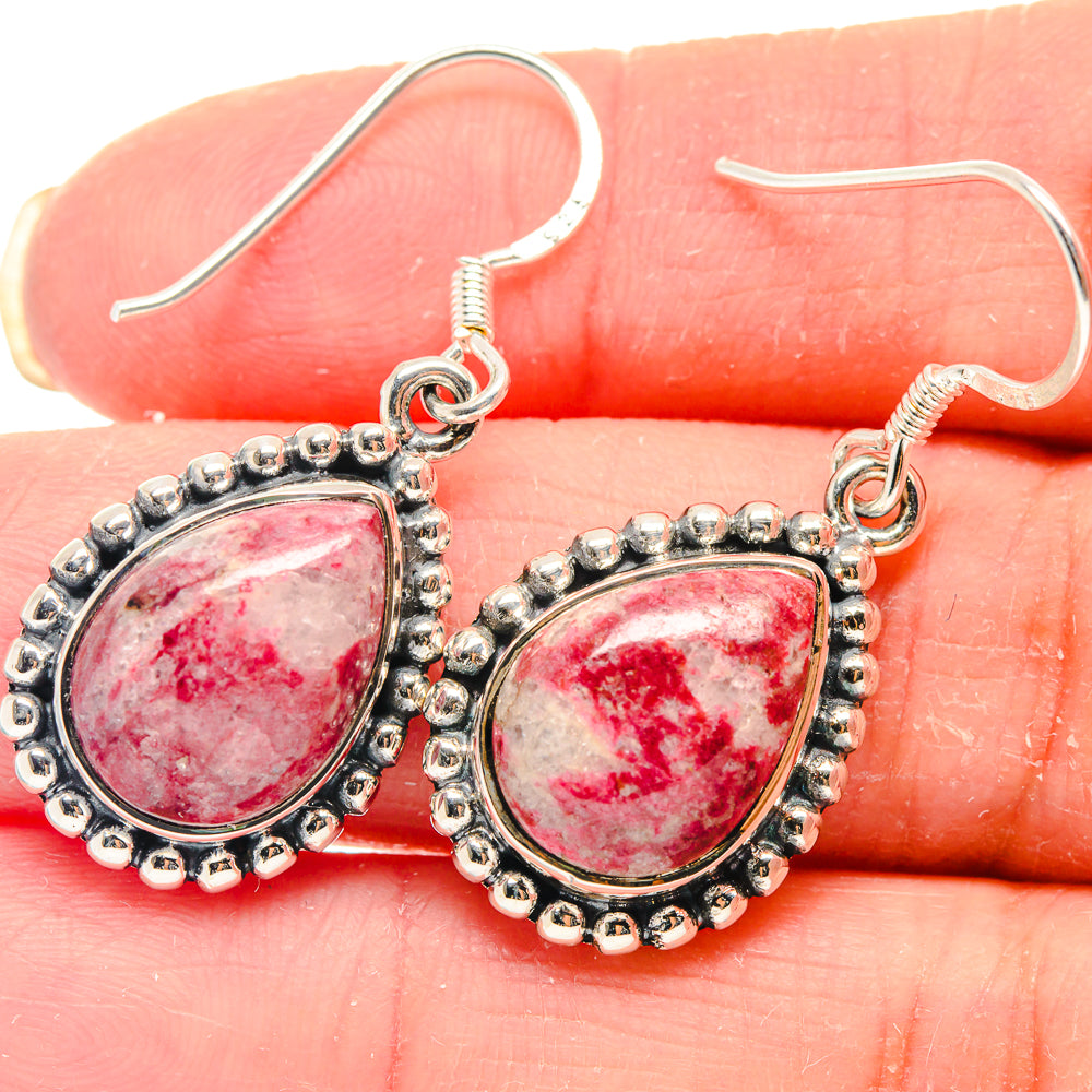 Thulite Earrings handcrafted by Ana Silver Co - EARR423147