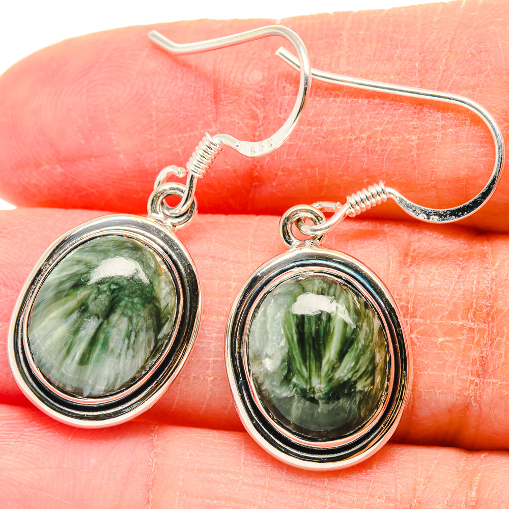 Seraphinite Earrings handcrafted by Ana Silver Co - EARR423174