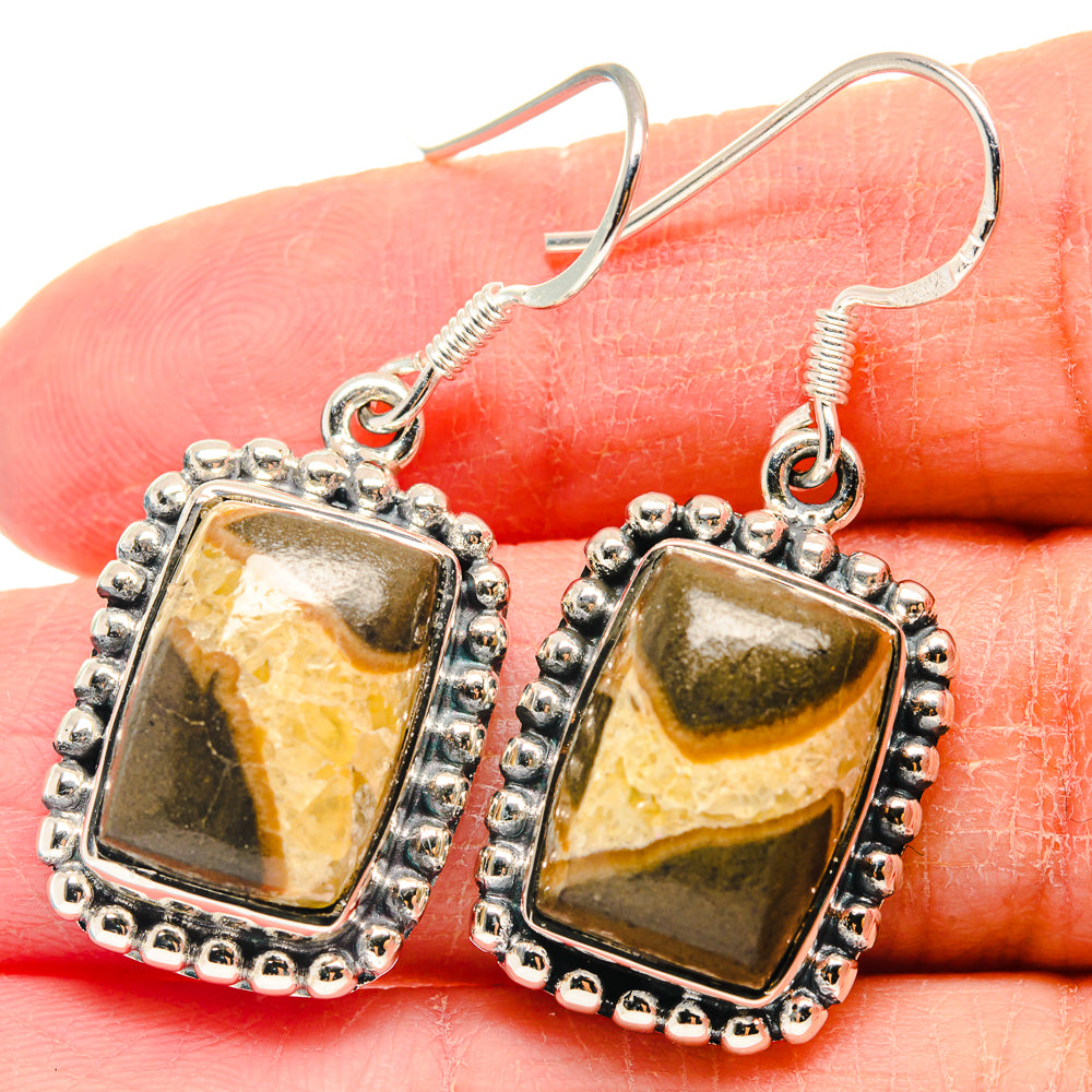 Septarian Nodule Earrings handcrafted by Ana Silver Co - EARR423175