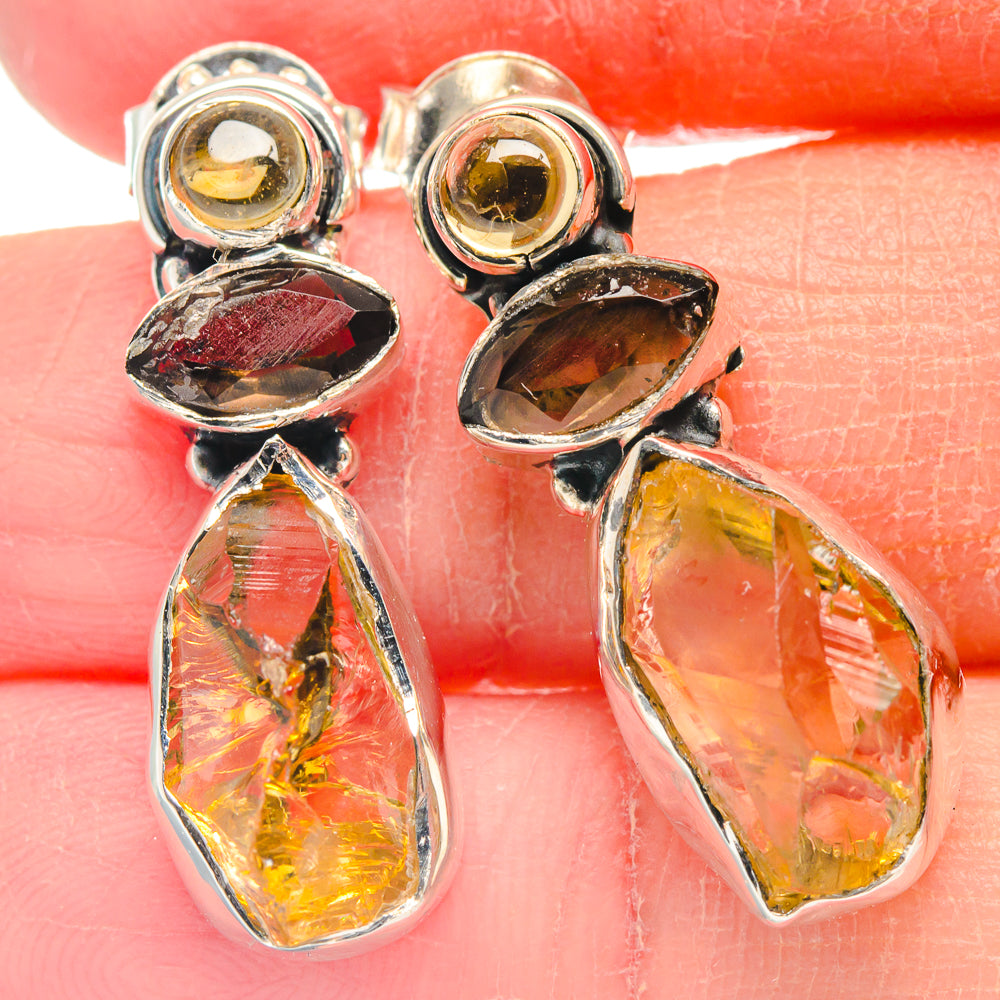 Citrine Earrings handcrafted by Ana Silver Co - EARR423177